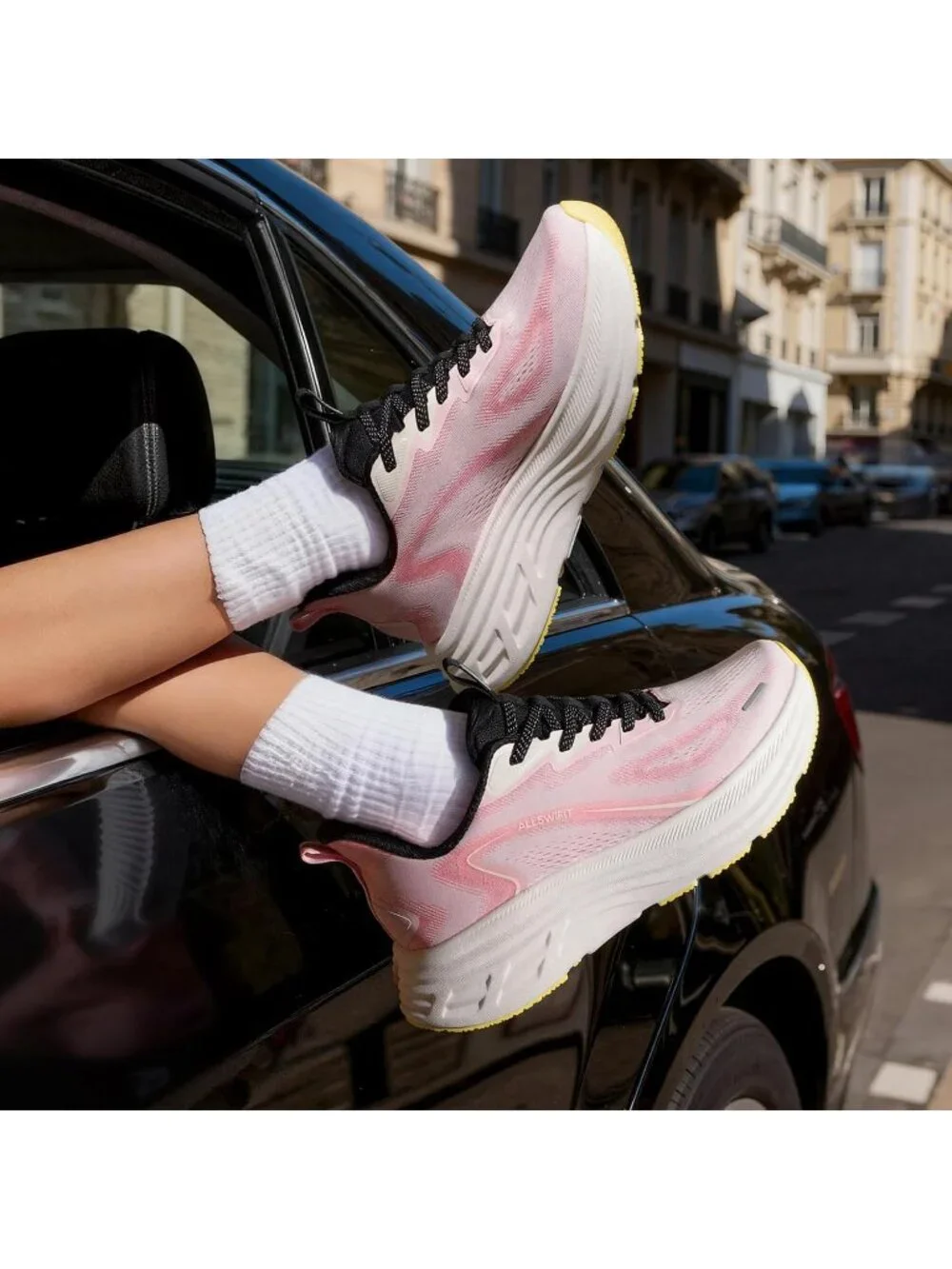 Women's Pink Running Shoes Slip On Pull On Round Toe Athletic Tennis Sneakers